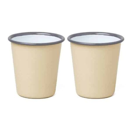 Falcon – Copo alto em esmalte (tumbler)- BeigeGrey