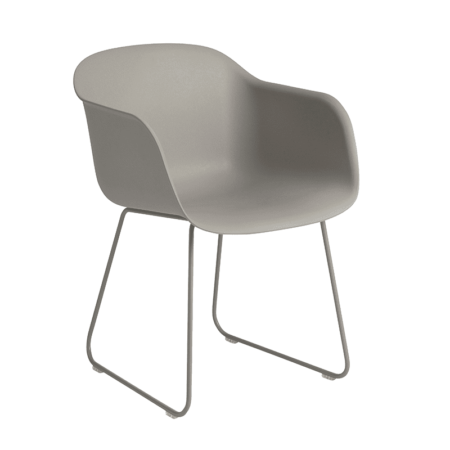 Muuto - Cadeira Fiber Sled Base - Grey