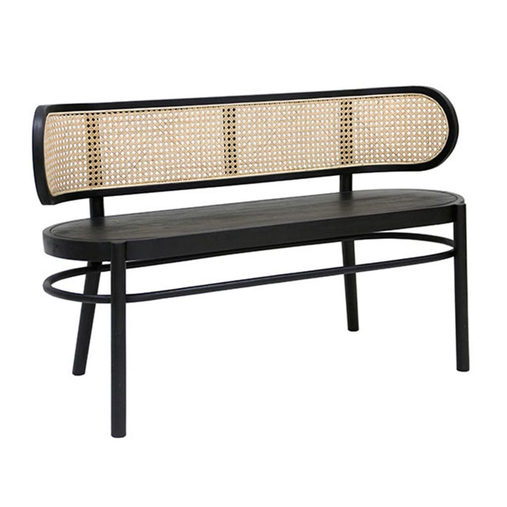 Banco Retro Webbing Preto 2 Banco Retro Webbing Preto - Image 2
