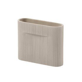 Ridge Vase Small Beige Muuto