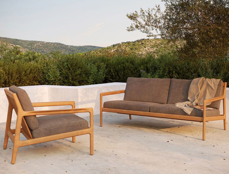 Ethnicraft - Poltrona Exterior - Jack 4 Teak-Jack-outdoor-sofa-mocha-ethnicraft
