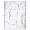 HK Living - Framed Brutalism Painting - White