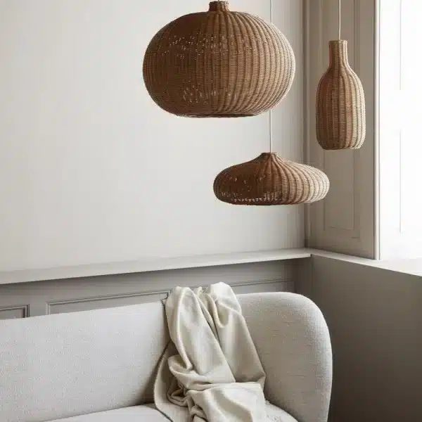 Ferm Living - Candeeiro - Braided Disc 3 Ferm Living - Candeeiro - Braided Lampshade Disc