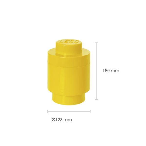 Lego - Storage Brick 1 Round - Amarelo 2 Lego - Storage Brick