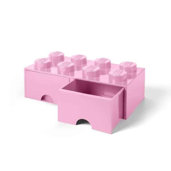 Lego - Storage Brick Drawer 8 - Rosa Claro 1 Lego - Storage Brick Drawer 8 - Rosa Claro