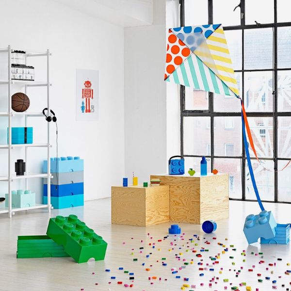 Lego - Storage Brick 4 - Azul Turquesa 3 lego storage brick