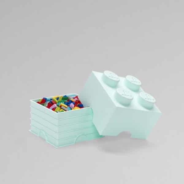 Lego - Storage Brick 4 - Aqua 2 storage brick aqua