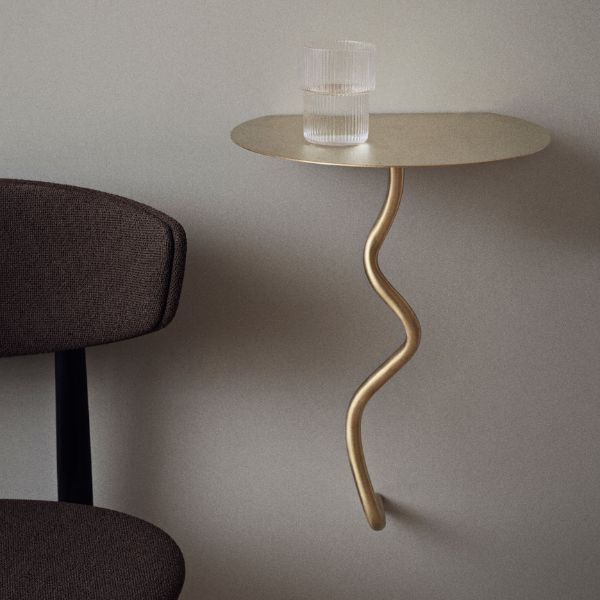 Ferm Living - Mesa de Parede - Curvature 4 Ferm Living - Mesa de parede - Curvature Brass
