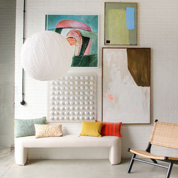 HKliving - Abstract Painting - Pistachio/Blue 60x80cm 3 HK LIVING ABSTRACT PAINTING PISTACHIO_BLUE 60X80CM
