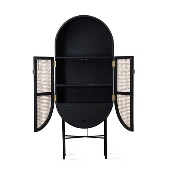 HK Living - Armário - Retro Oval Cabinet 4 HK LIVING RETRO OVAL CABINET BLACK