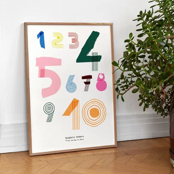 Paper Collective – Quadro Infantil - Numbers Spaghetti 3 Paper Collective - Quadro Infantil - Numbers (2)