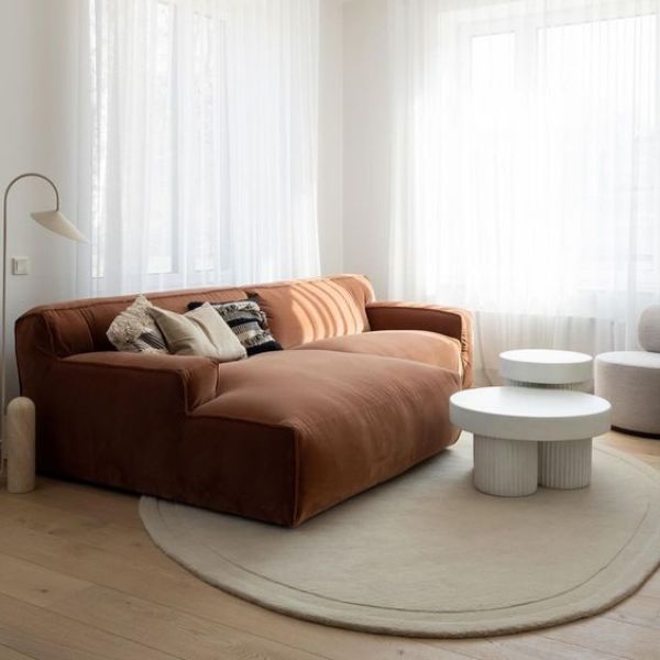 Fest - Sofá c/ chaise longue - Clay 3 Fest Clay Corner Sofa Longchair L ROYAL MAGNOLIA - 160 (2)