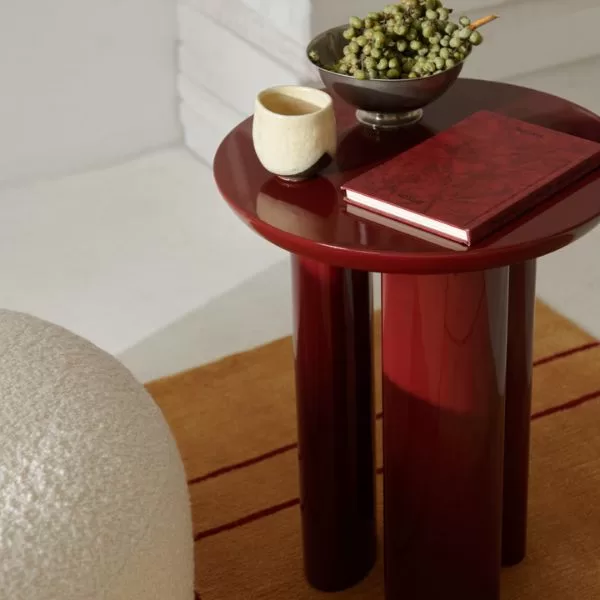 &Tradition - Mesa de apoio - Tung 4 &Tradition - Mesa de apoio - Tung JA3 Burgundy Red (3)